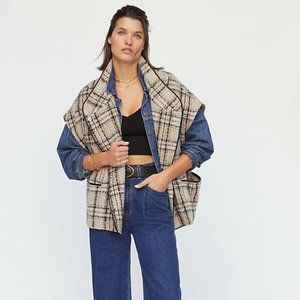 Anthropologie Plaid Capelet ONE SIZE new